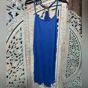 Elegant Blue Sleeveless Dress